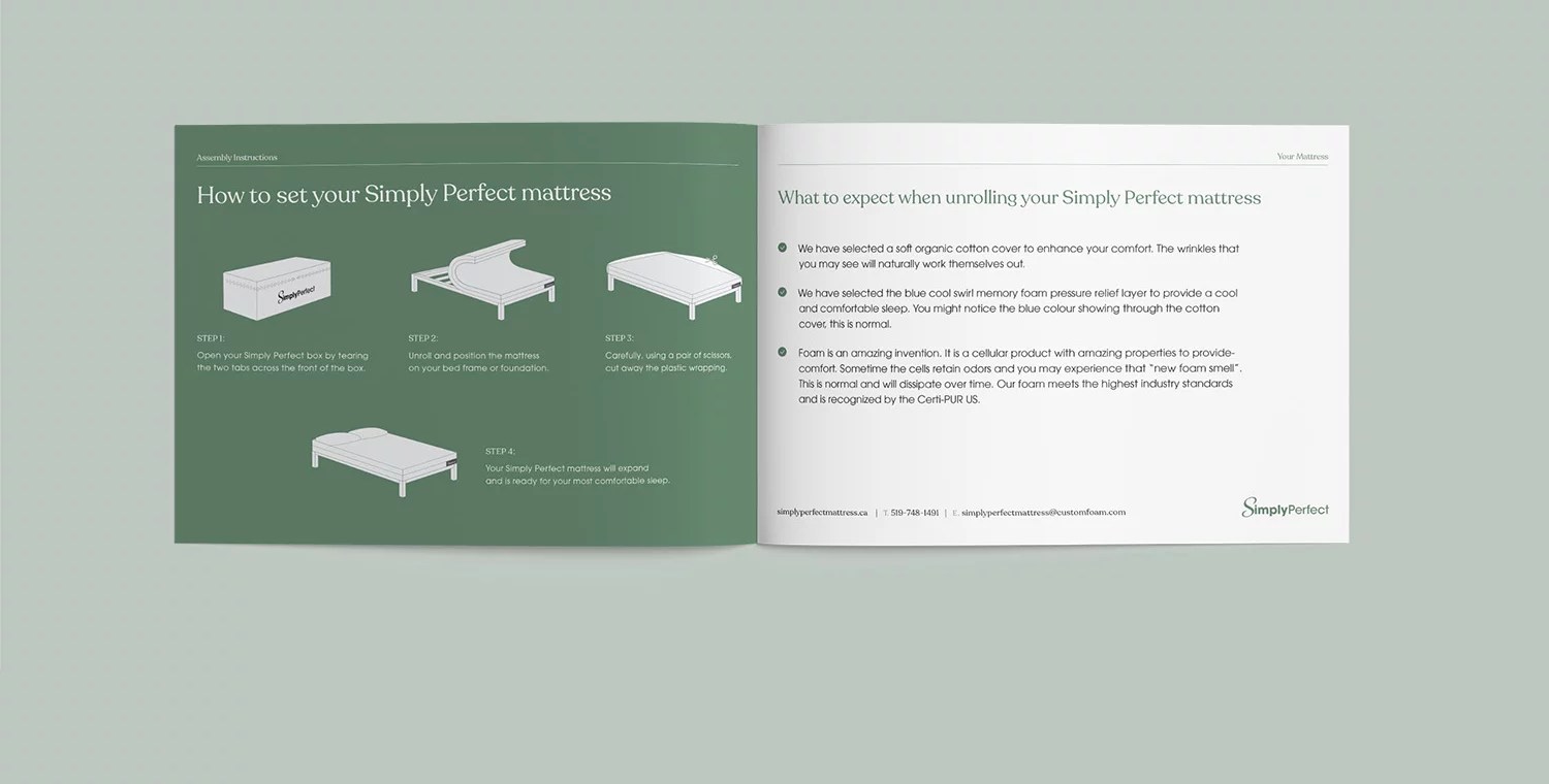 Mattress marketing and website design for Simply Perfect case study
