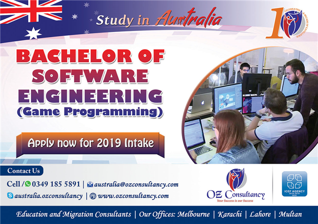 Apply for Bachelor of Software Engineering (Game Programming) Australia.!!