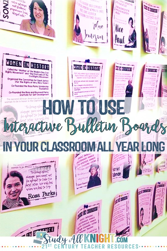 How to Use Interactive Bulletin Boards In Your Classroom All Year Long Study All Knight