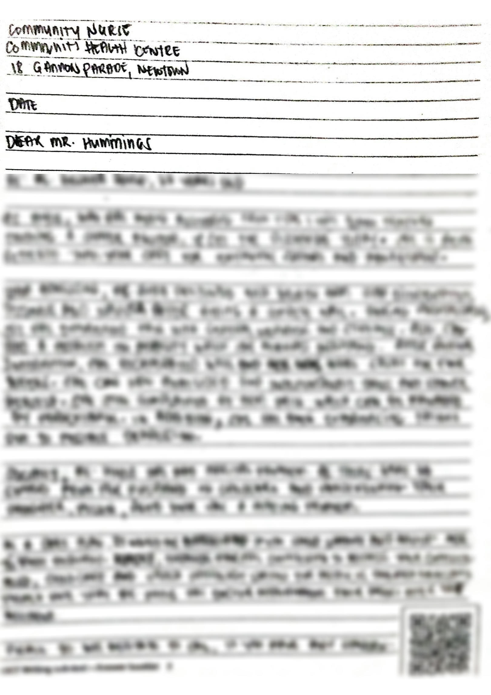 SOLUTION OET sample letter based on belinda hoyle case notes Studypool