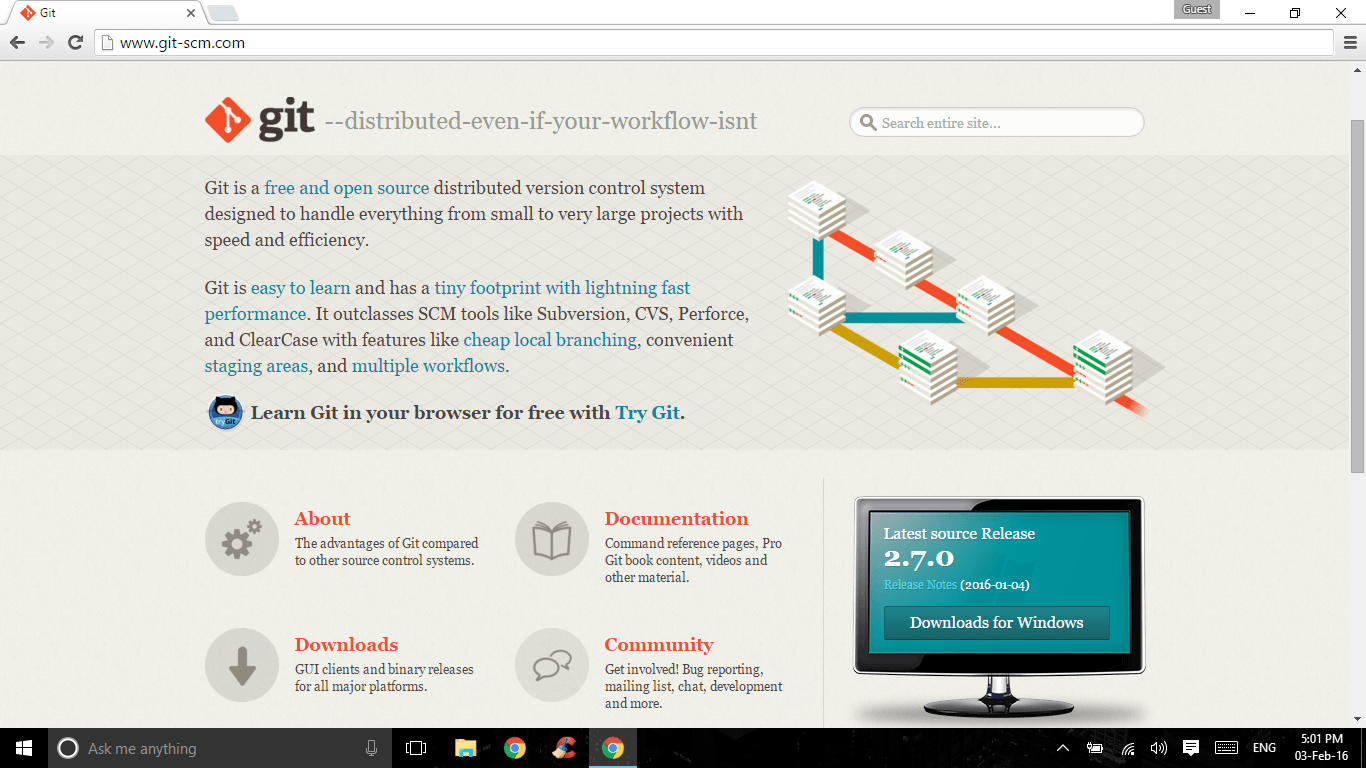 Installation of GIT Github Tutorial Studytonight