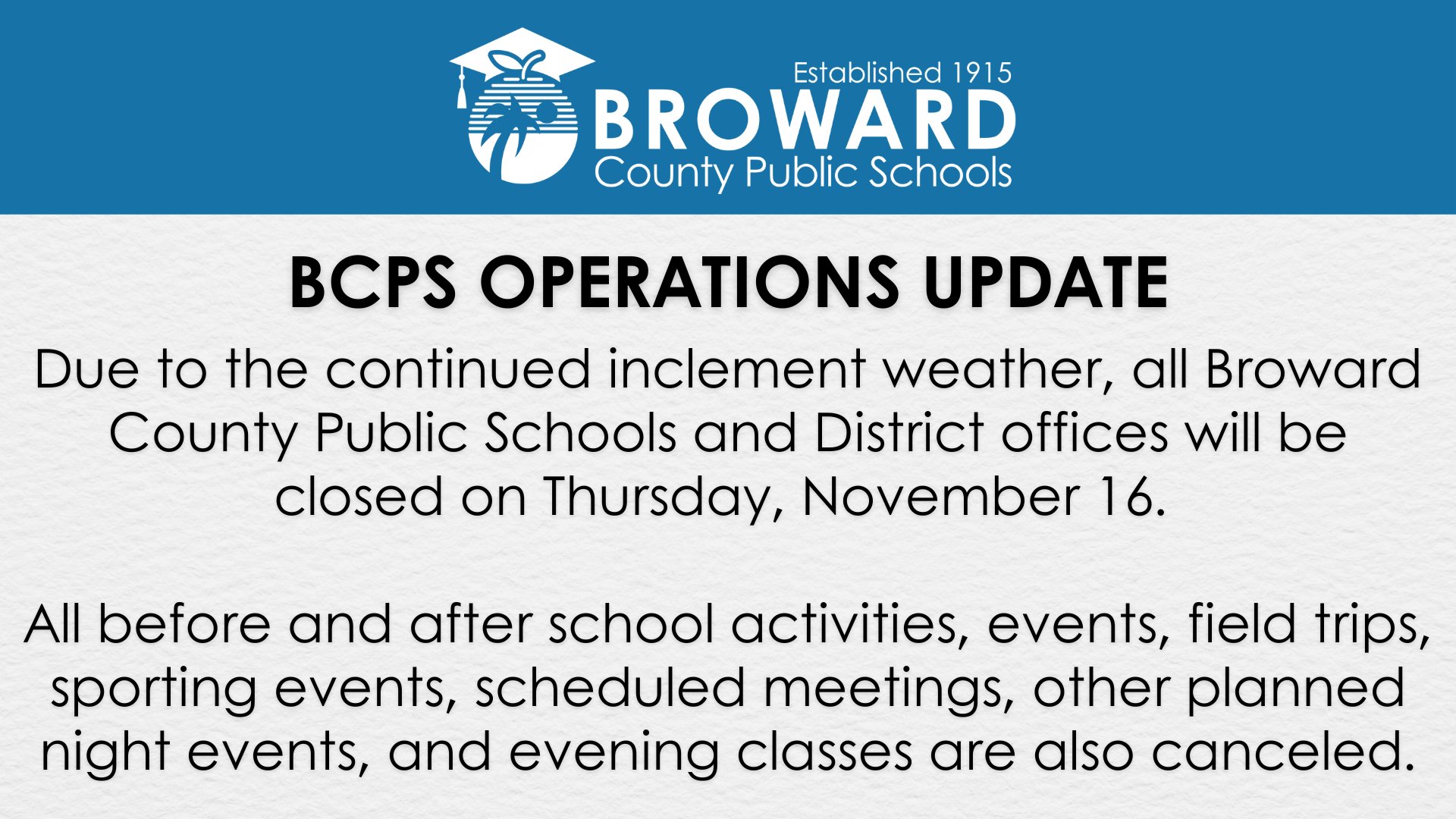 Is There School Today In Broward County? Study Trigger