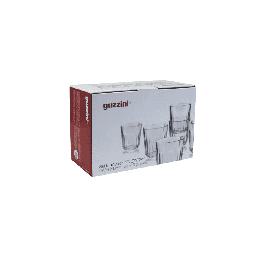 Guzzini Set Of 6 Glasses Everyday Gocce Series Stuff for the Kitchen