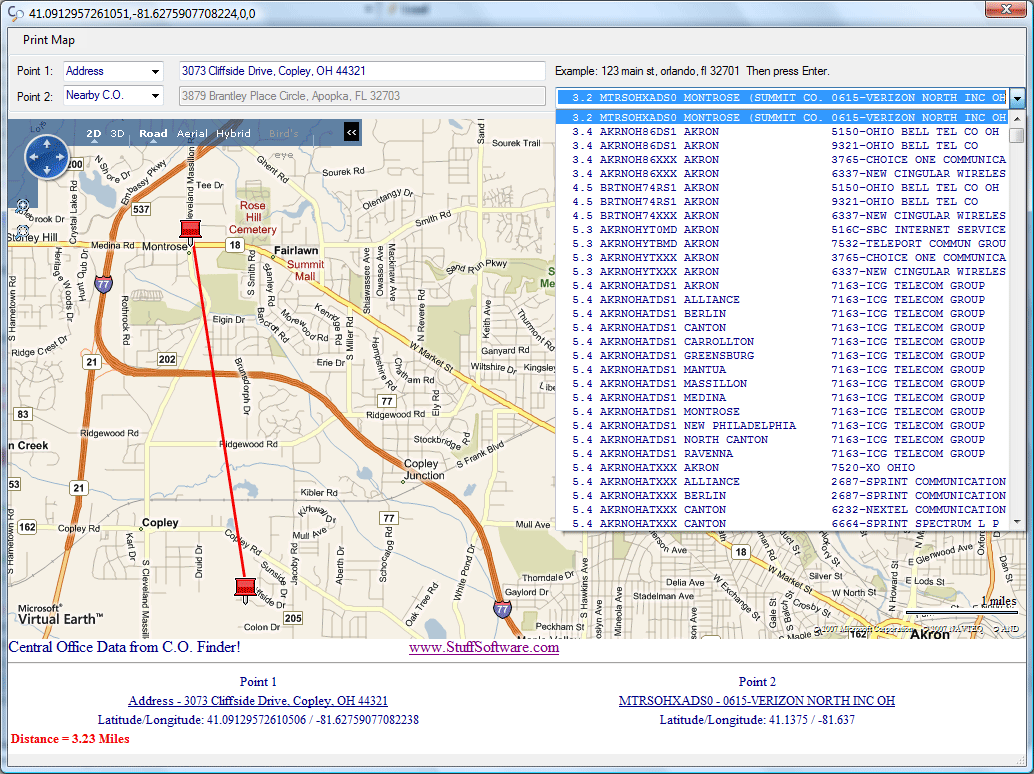 Area Code.U.S. switching centers.NPA.NXX.Exchange.LATA.Telephone company.CLEC.CLLI Code. Number