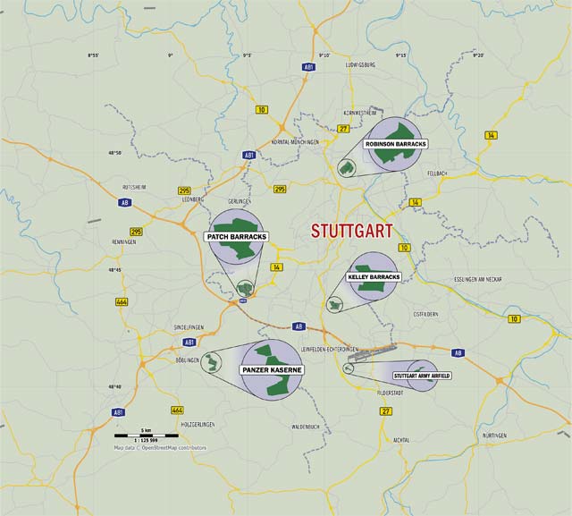 The Stuttgart military community installations