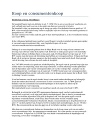 Samenvatting Koop En Consumentenkoop (8E Druk) - Stuvia Nl