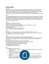 Samenvatting Biologie Voor Jou 1 Havo/Vwo Thema 1 Basisstof 1 T/M 10 En Thema 2 Basisstof 1 T/M 4 - Biologie - Stuvia Nl