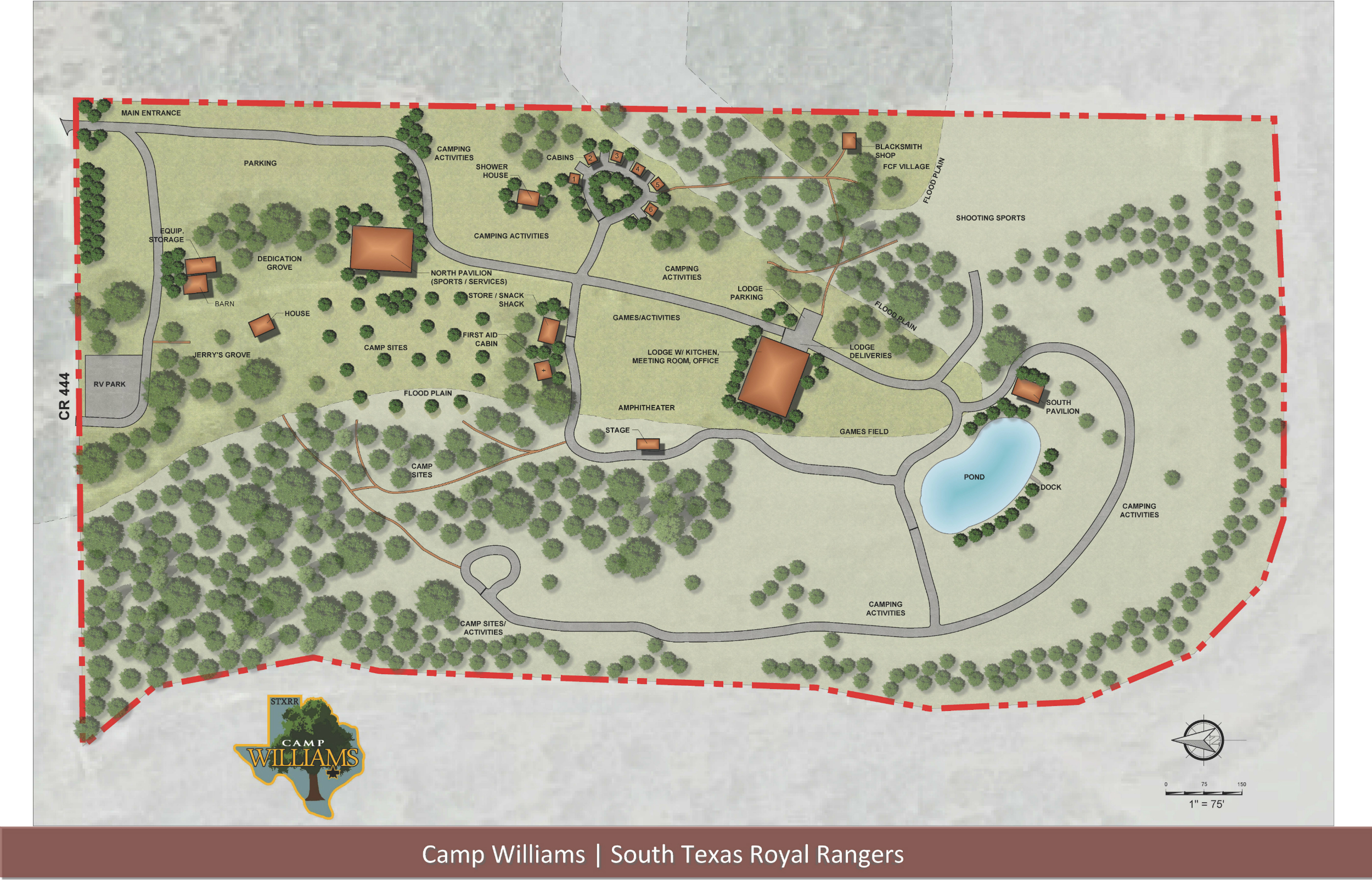 Camp Williams Building Map CAMP WILLIAMS South Texas Royal Rangers