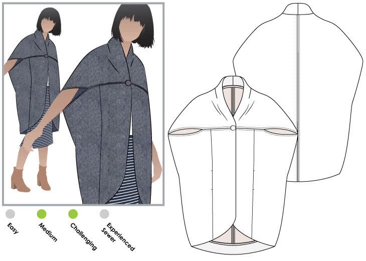 Lux Coat Sewing Pattern Casual Patterns Style Arc