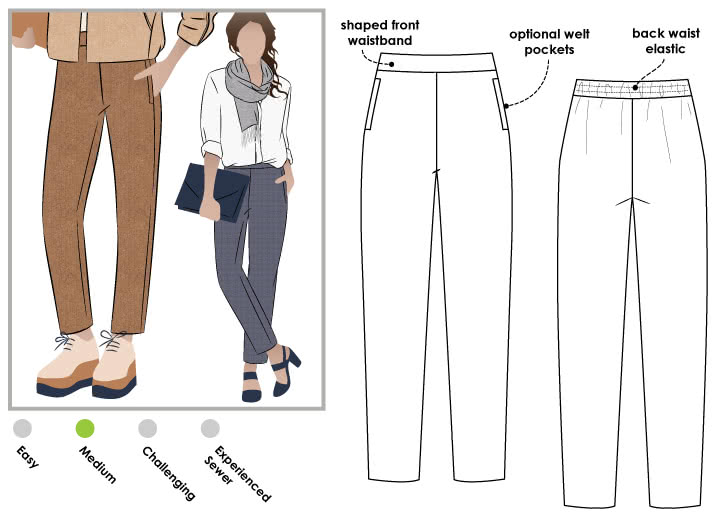 Talia Woven Pant Sewing Pattern Casual Patterns Style Arc