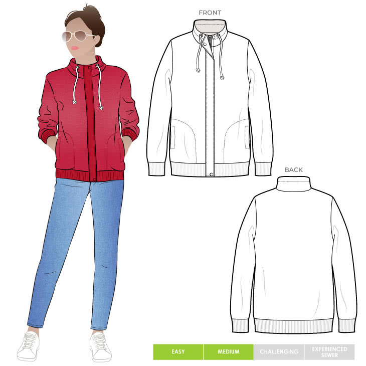 Maggie Jacket Sewing Pattern Casual Patterns Style Arc