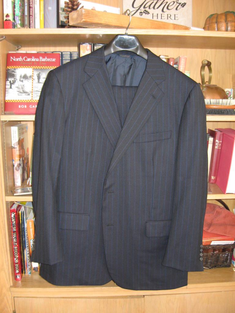 45 R Brooks Brothers Golden Fleece Navy Pinstripe Suit 45R Styleforum
