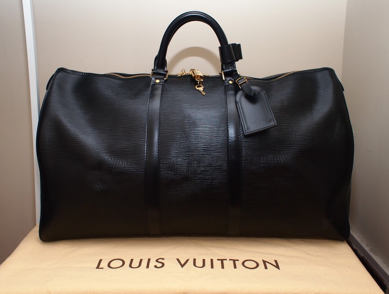 FS LOUIS VUITTON Epi Leather Keepall 50 Luggage Travel Bag Noir Styleforum