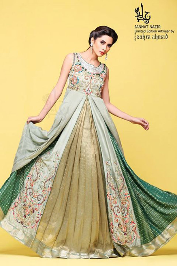 Latest Pakistani Wedding Frocks Designs 2018 Party Dresses Collection