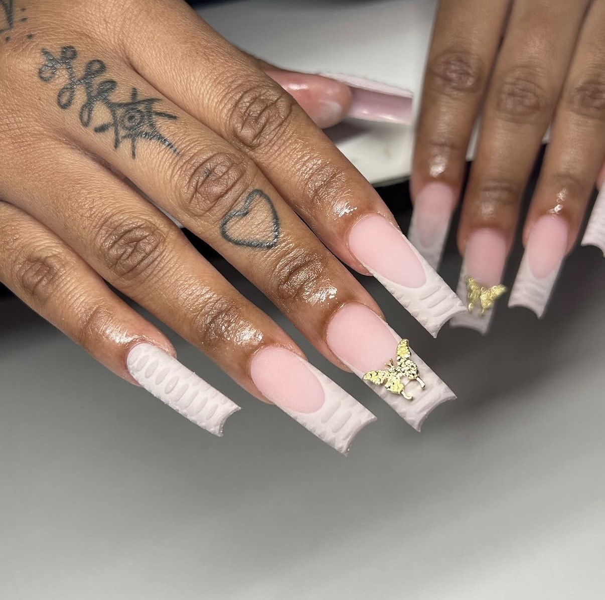 Pink matte nail designs