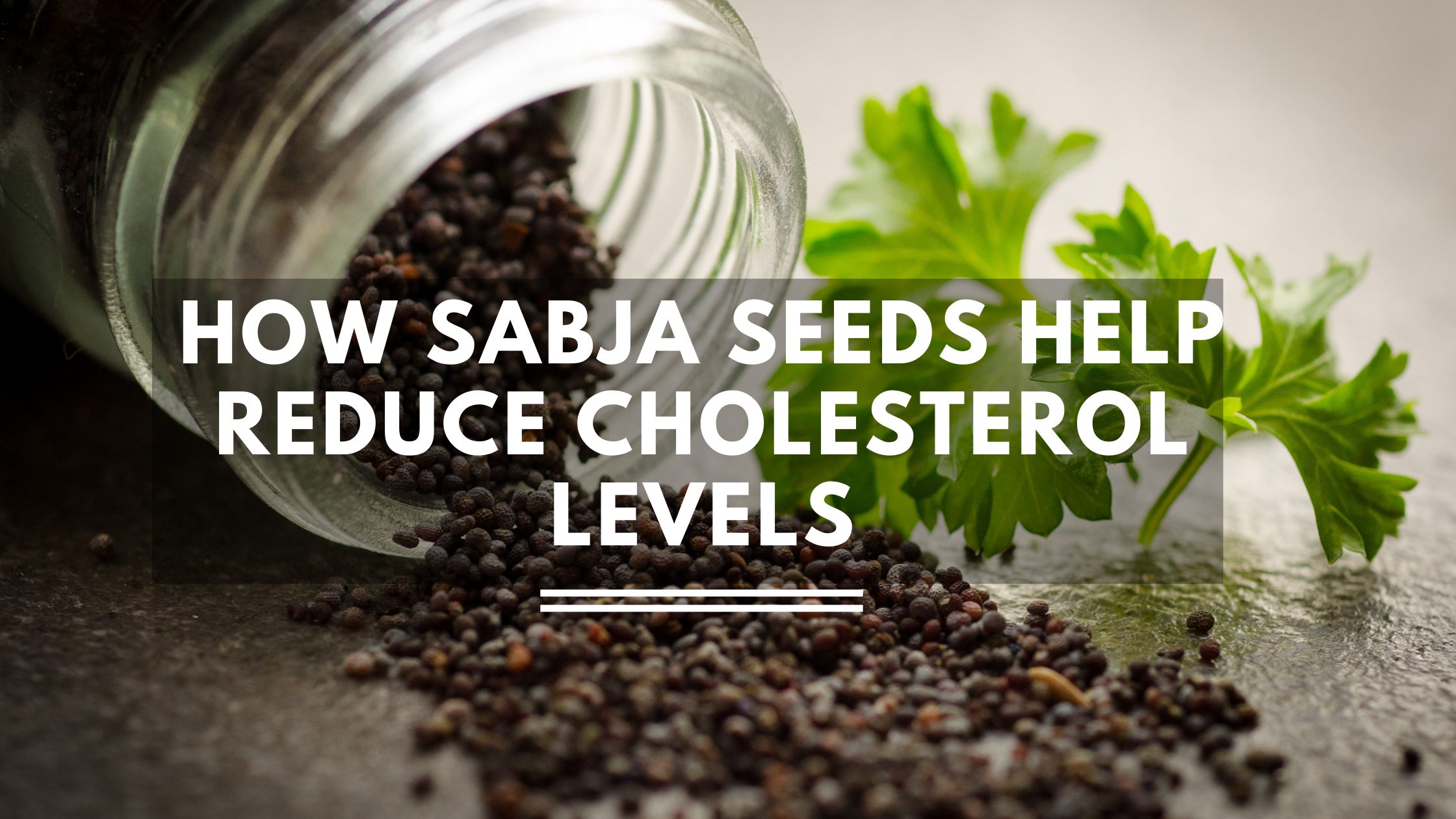 How Sabja Seeds Help Reduce Cholesterol Levels