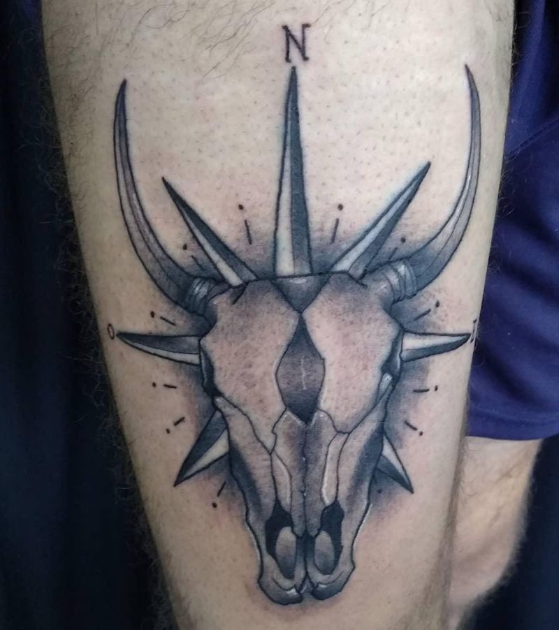 30 Pretty Bull Skull Tattoos Show Your Temperament | Style Vp 902_x_800_jpg