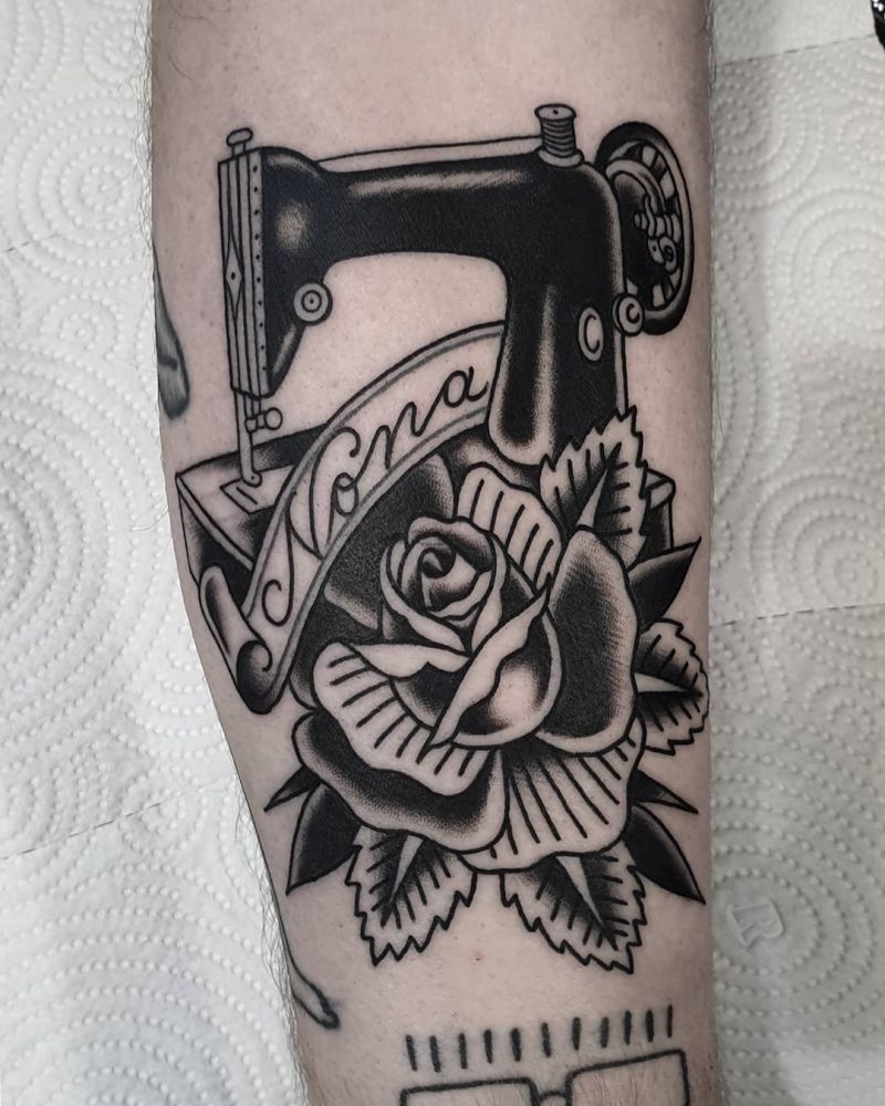 30 Pretty Sewing Machine Tattoos You Must Love Style VP Page 3