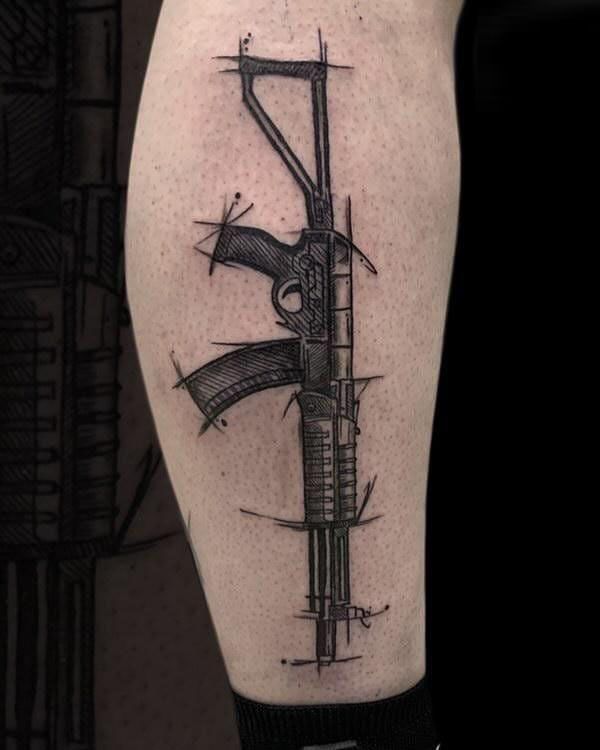 30 Pretty Rifle Tattoos You Can Copy Style VP Page 3