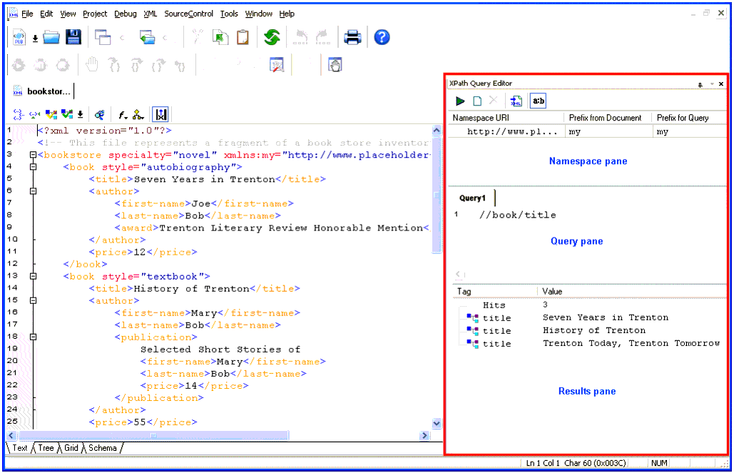 Using the XPath Query Editor