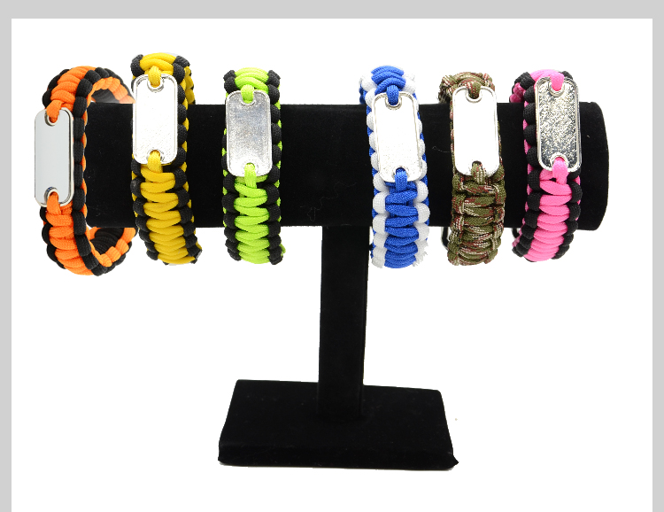 Colorful Sublimation Paracord Bracelet Blanks Lopo