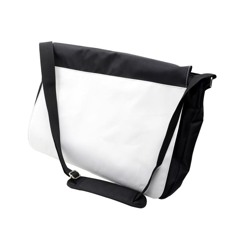 Wholesale Sublimation Black& White Blanks Messenger Bags LOPO