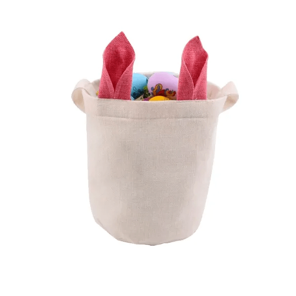 Linen Easter Basket for sublimation
