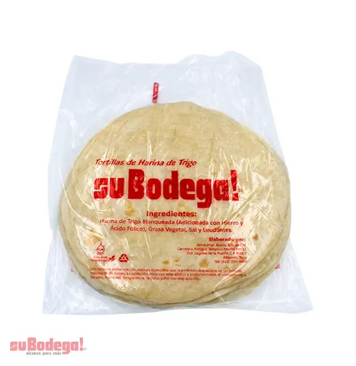 Tortilla de Harina Mantequilla suBodega 10 pz. suBodega! alcanza para más