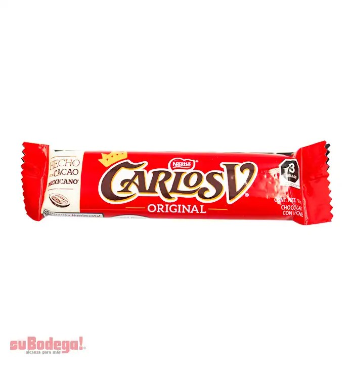 Chocolate Carlos V 18 gr. suBodega! alcanza para más