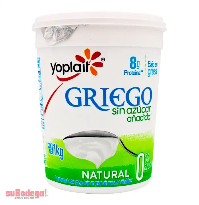 Yoghurt Yoplait Griego Natural 0 Azúcar 1 kg. suBodega! alcanza para más