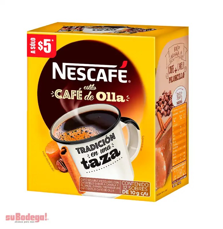 Café Nescafé de Olla Sobres 12/10 gr. suBodega! alcanza para más