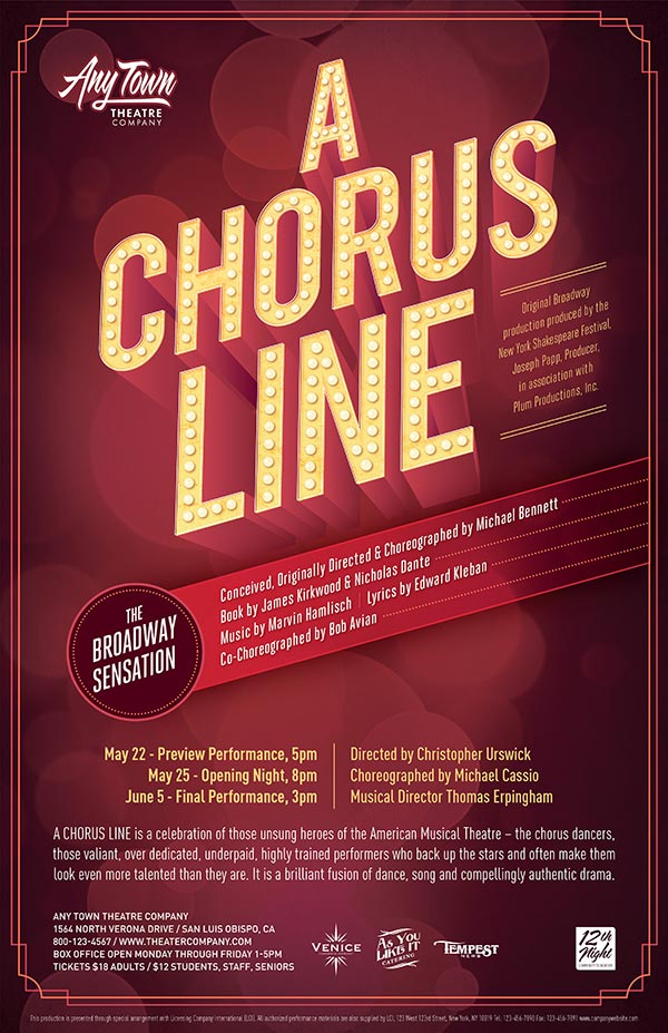 A Chorus Line Poster Design Subplot Studio