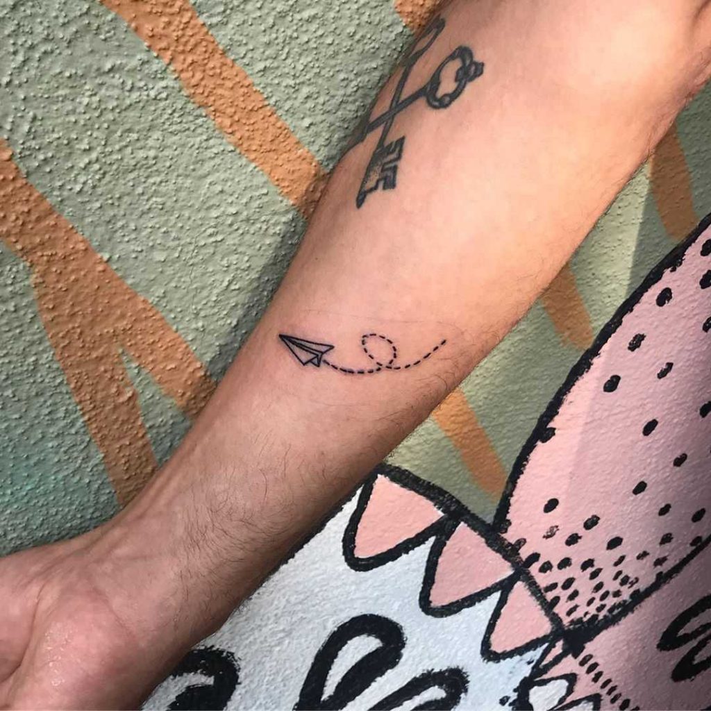 Paper airplane tattoo learn the meaning and find some beautiful ideas(011)