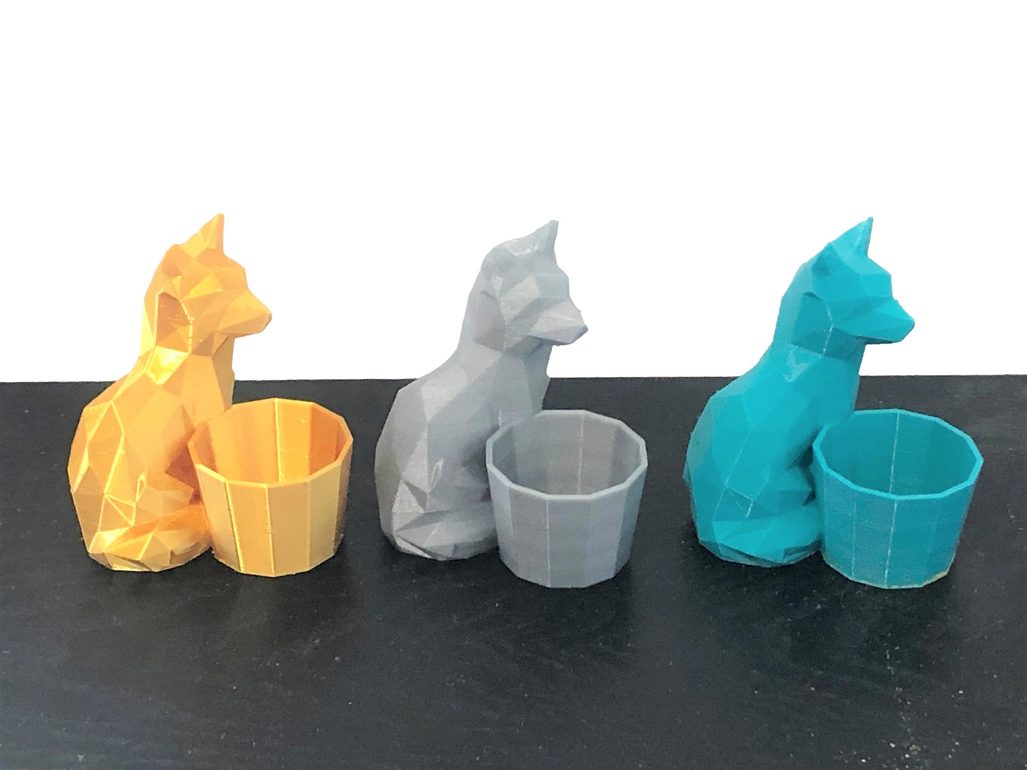 Wolf Planter 24 Colors 3D Printed Animal Planter Succulent Planter