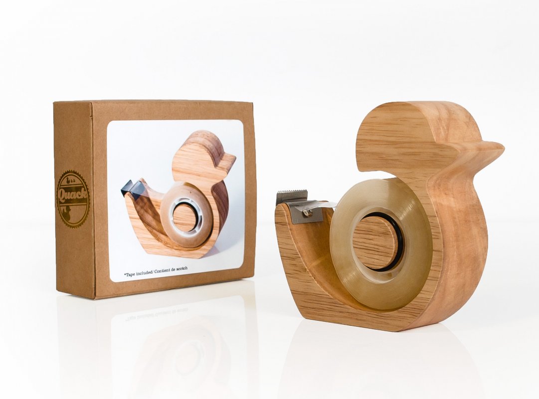 Quack Tape Dispenser Hear the quack when you unwind the tape.