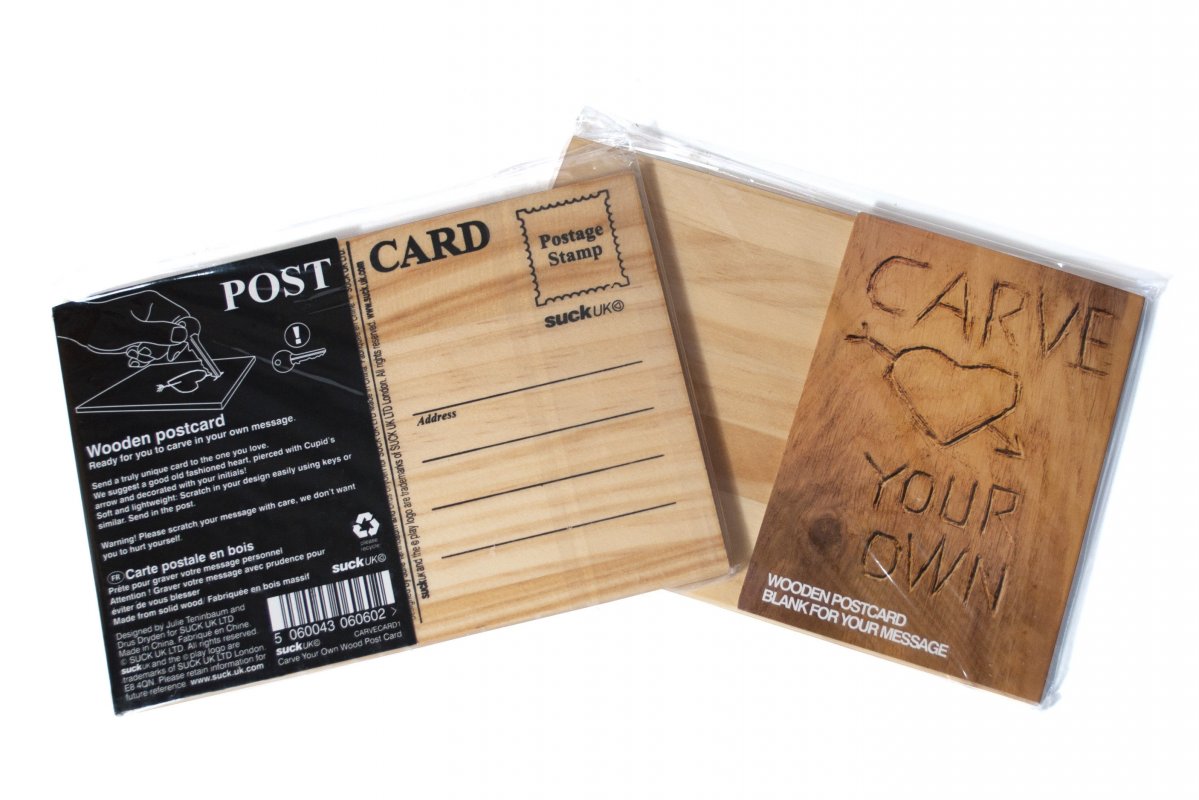 Carve Your Own Card Carve your personal message into wood.