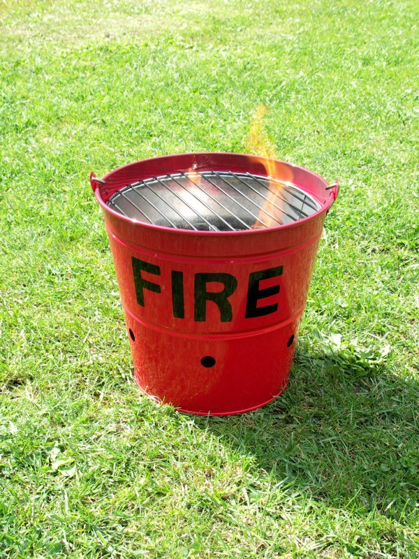 Fire Bucket Barbecue What's more portable than a bucket?