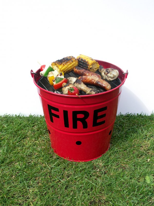 Fire Bucket Barbecue What's more portable than a bucket?