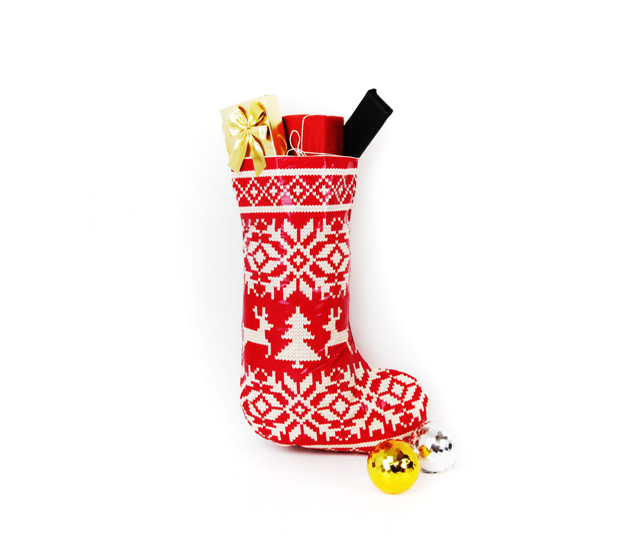 Christmas Stockings Send gifts in stocking shaped mail bags.