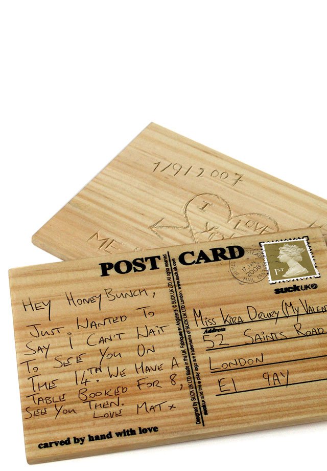 Carve Your Own Card Carve your personal message into wood.