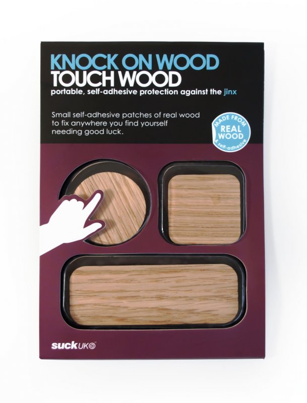 Touch Wood Portable, selfadhesive protection against the jinx