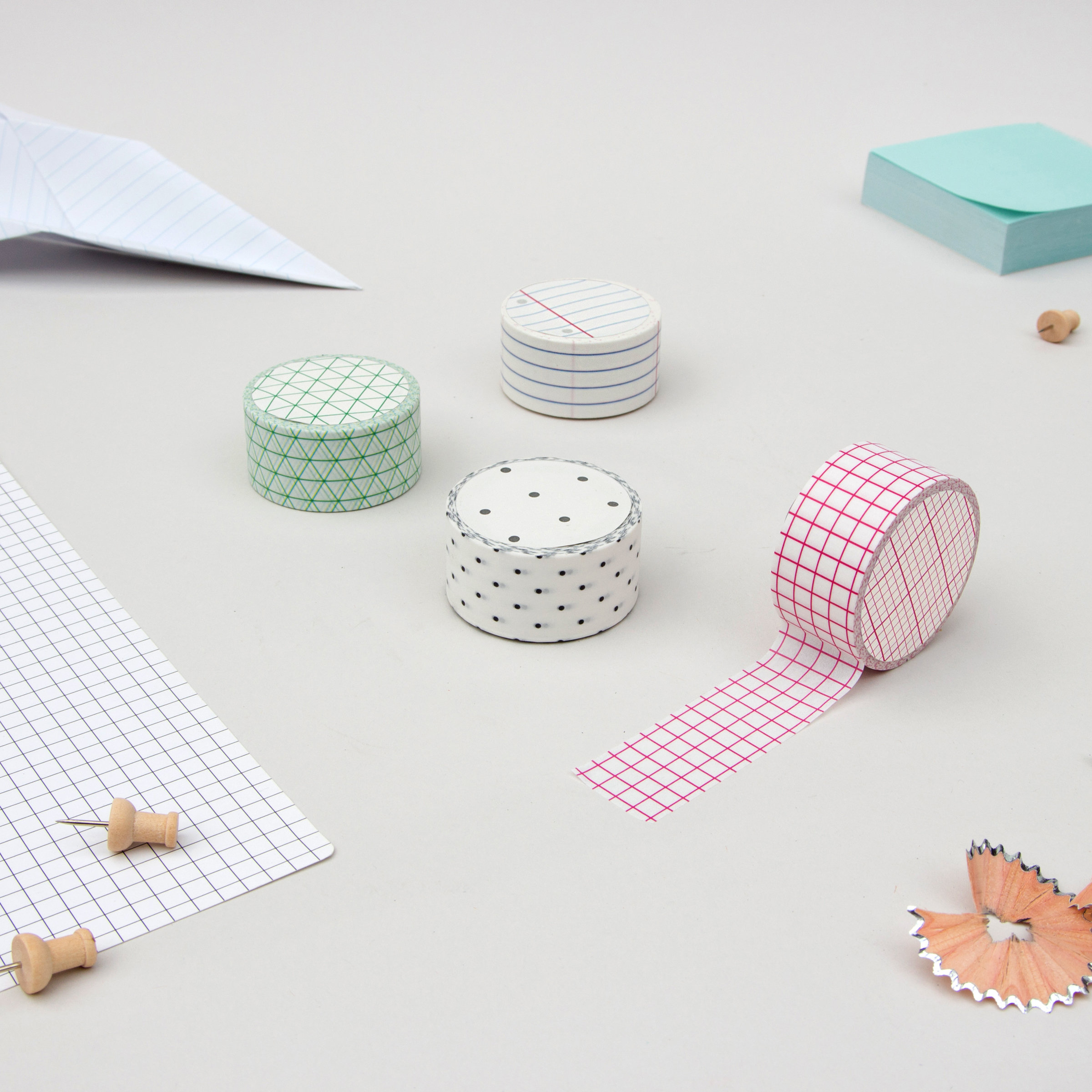 Memo Tape Paper tape designed to be written on.