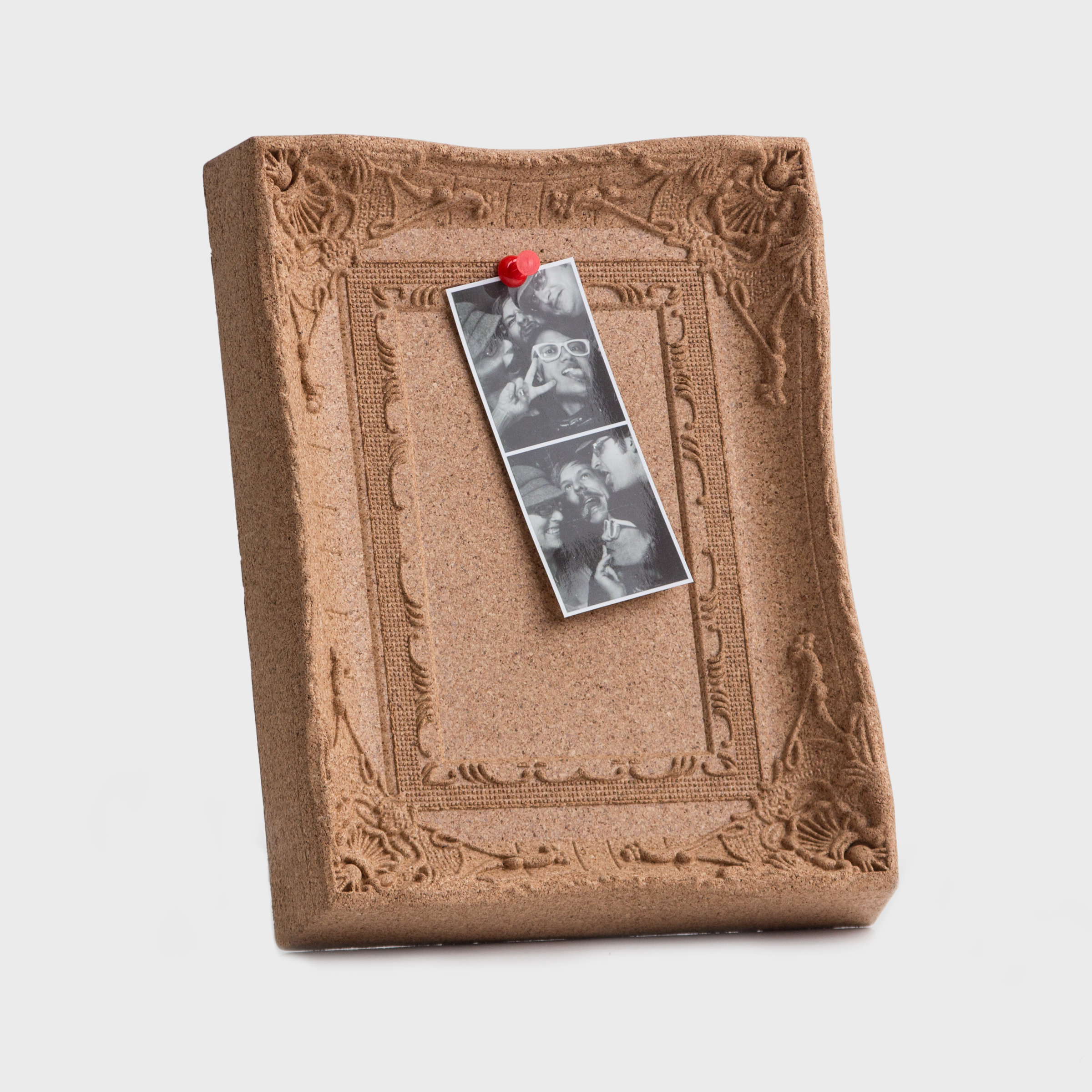 Cork Pinboard Desktop picture frame made from cork.