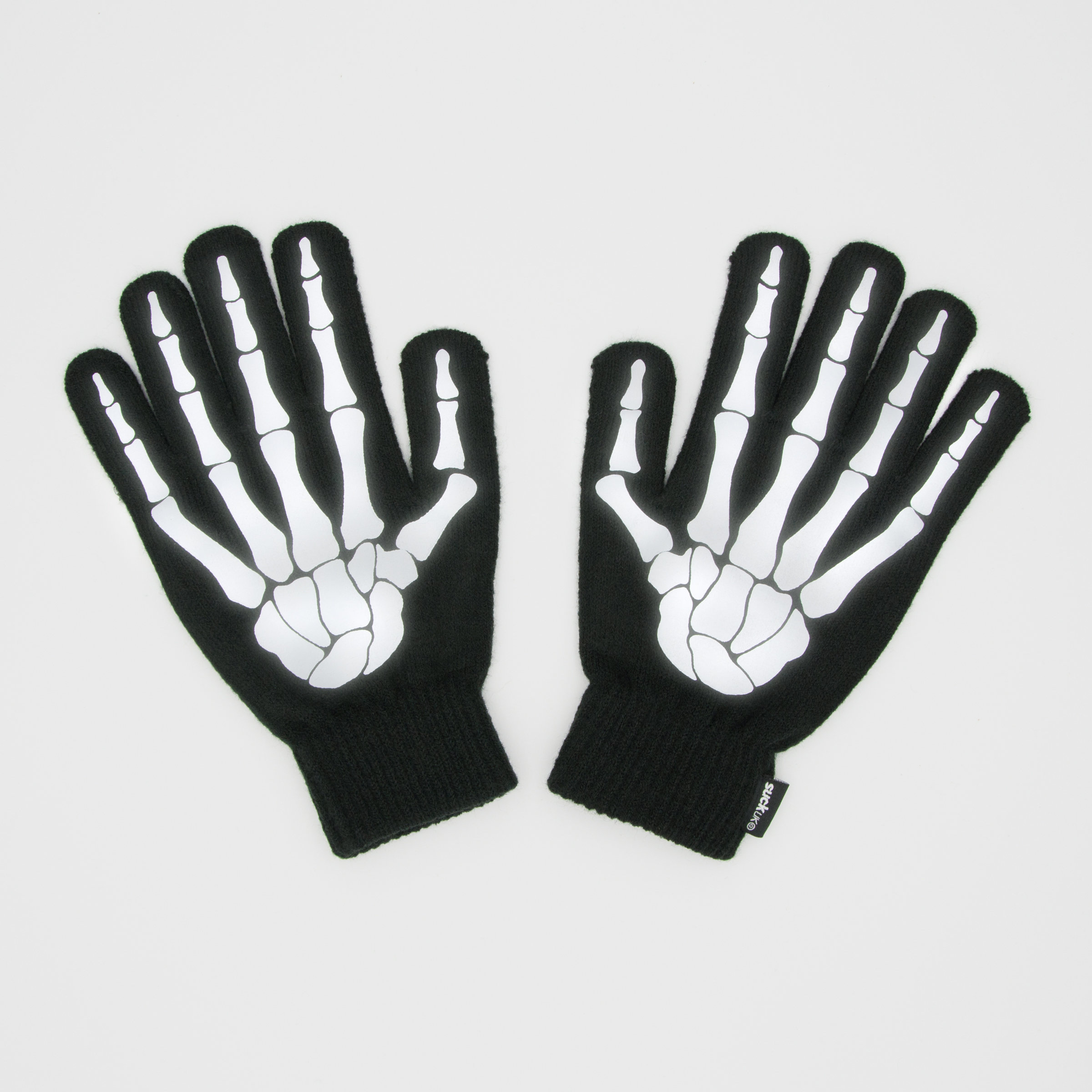 Reflective Skeleton Gloves HiVis gloves with reflective skeleton print.