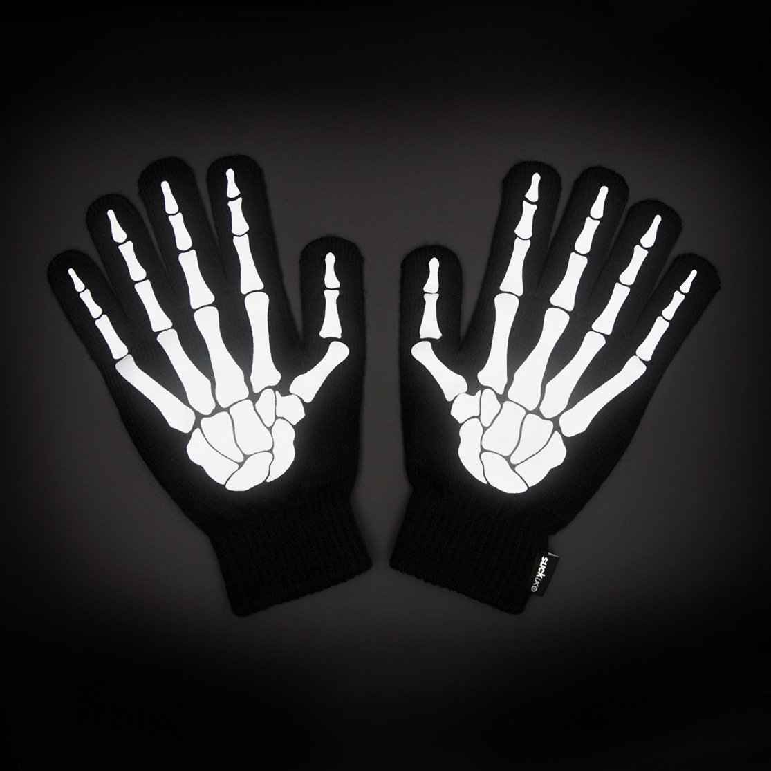 Reflective Skeleton Gloves HiVis gloves with reflective skeleton print.