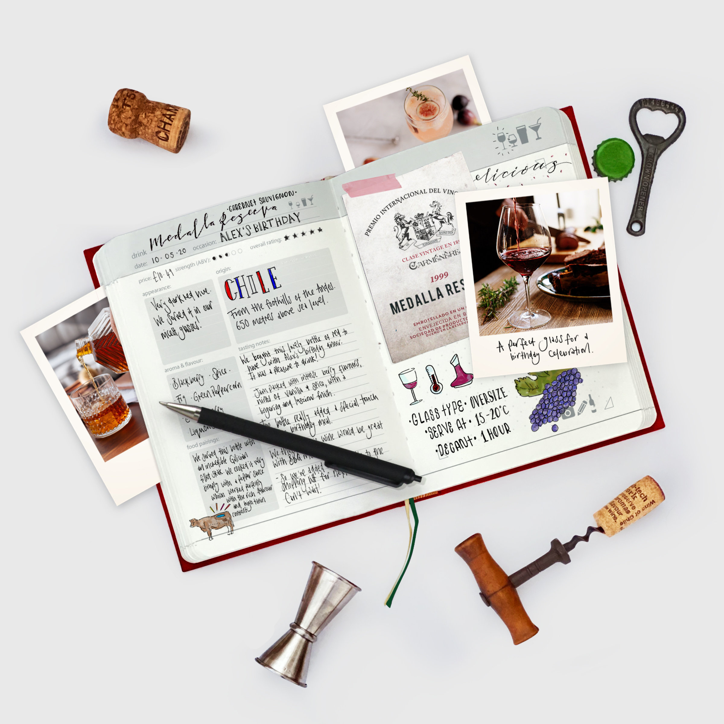 My Drinks Journal Write your own tasting notes for wine, beer