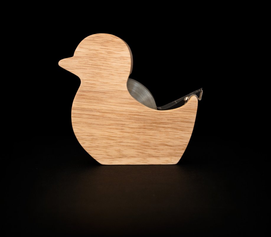 Quack Tape Dispenser Hear the quack when you unwind the tape.