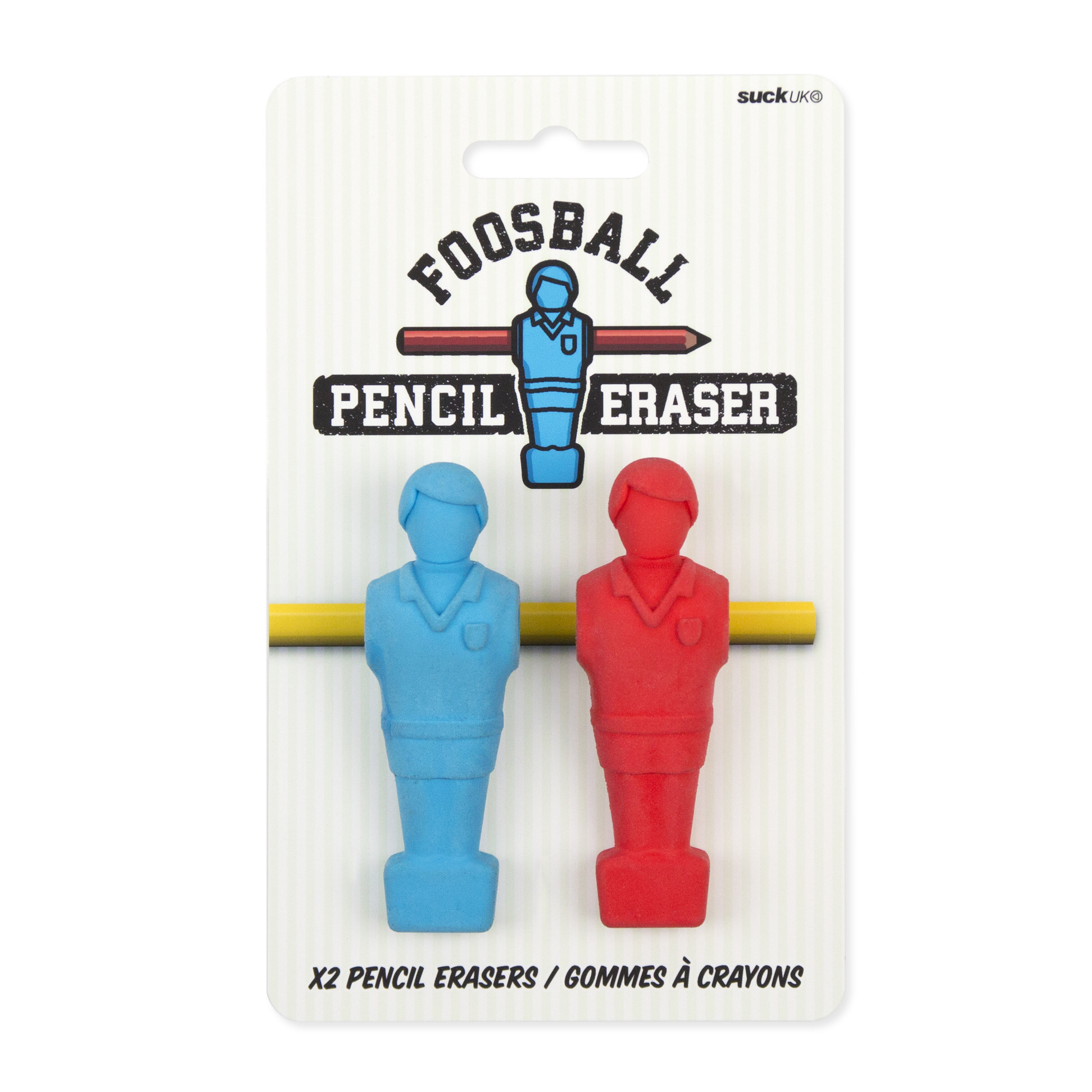 Foosball Erasers Play table football anywhere with a pencil.
