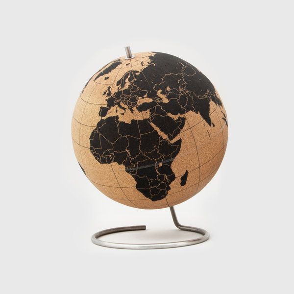 Cork Globe Pinpoint your travels right on the globe.