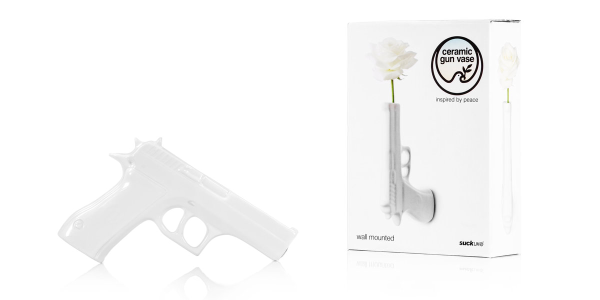 Ceramic Gun Vase Wall vase inspired by peace.